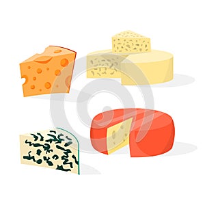 Cheese set. Collection of different types of cheese