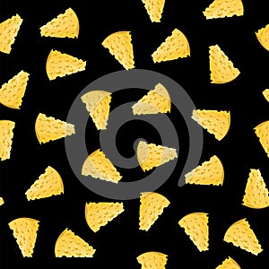 Cheese Slices Seamless Pattern