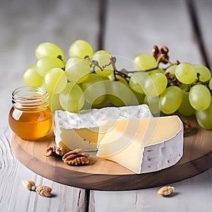 Cheese snack. Mix cheese. AI generated. Illustration