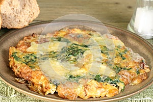 Cheese and spinach fritata