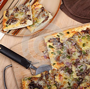 Cheese Steak Pizza