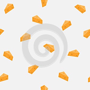 Cheese. Vector seamless banner. Wrapping of packages.