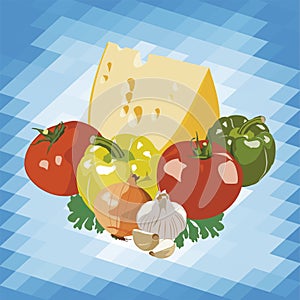 Cheese and vegetables