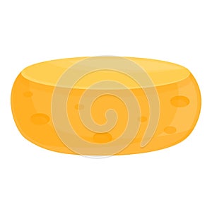 Cheese wheel icon, cartoon style