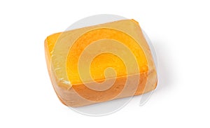 Cheese wheel on white background i