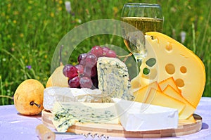 Cheese and wine photo