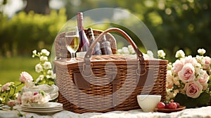 cheese wine picnic basket
