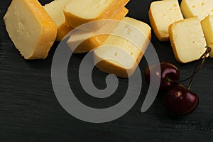 Cheeseboard with Sliced Limburger, Herve Cheese or Reblochon