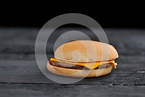 Cheeseburger with cheese photo