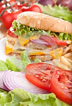 Cheeseburger and French Fries