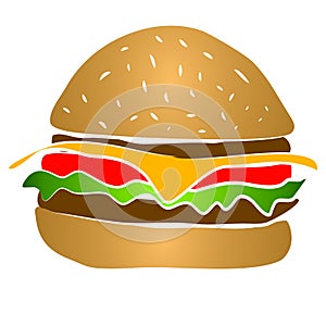 Cheeseburger Hamburger Clipart