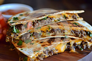 Cheeseburger Quesadillas: A Fusion of American Classic and Mexican Flair photo