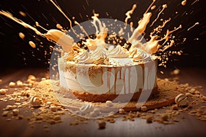 cheesecake with explosion of caramel seasalt oreo photo