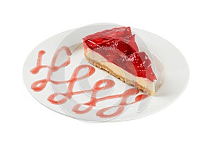 Cheesecake isolated on white