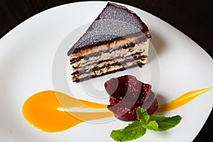 Cheesecake on white plate