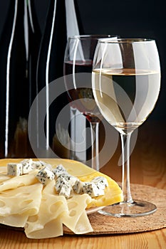 Cheeses and wines