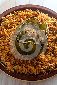 Cheesesteak Stuffed Pepper Rice
