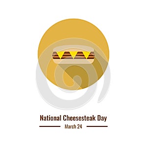 Cheesesteak Vector, National Cheese Steak Day Design Concept, suitable for social media post templates, posters, greeting cards, b