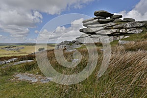 Cheesewring on bodmin moor in Cornwall England UK