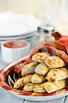 Cheesy Asiago Breadsticks and Dip