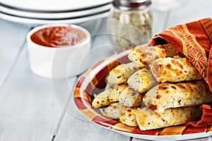 Cheesy Asiago Breadsticks and Marinara Sauce