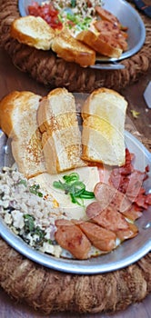 Cheesy egg pan for breakfast