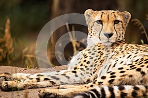 Cheeta resting in a shade