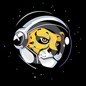 Cheetah Astronaut Mascot