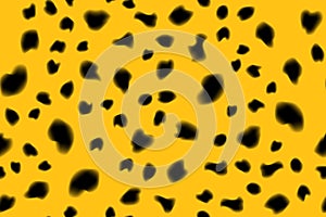 Cheetah fur yellow and black abstract simple seamless pattern