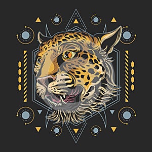 Cheetah head illustration