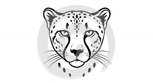 Cheetah Head Vector Illustration