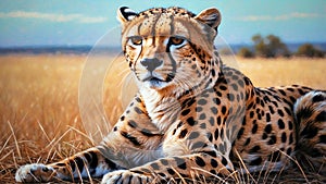 cheetah illustration highquality image and ai generated