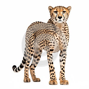 cheetah isolated on white.Generative Ai