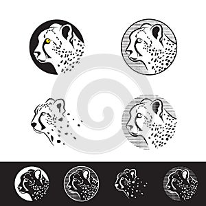 Cheetah Logo Set