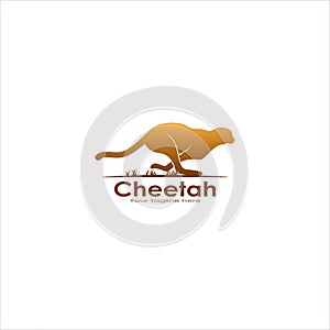 Cheetah run logo vector graphics