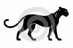 Cheetah vector art Illustration silhouette