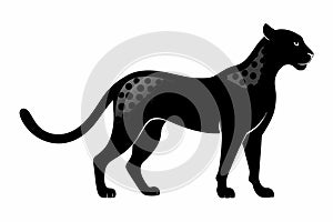 Cheetah vector art Illustration silhouette