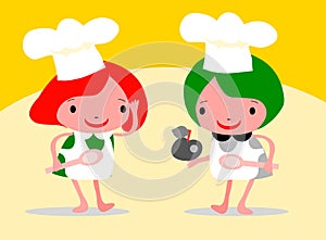 Chef In An Apron And Hat card
