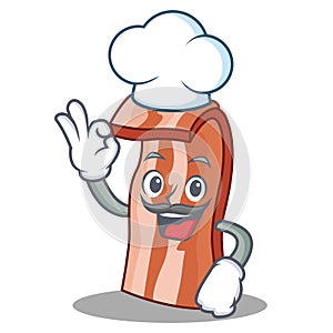 Chef bacon character cartoon style