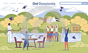 Chef Championship Party Design for Landing Page