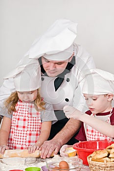 Chef with children