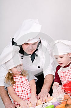 Chef with children