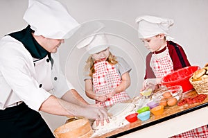 Chef with children