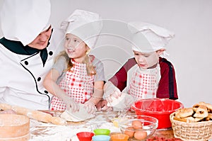 Chef with children