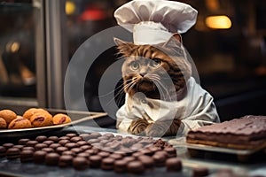 Chef Chocolatier Working, Man Makes Handmade Chocolates