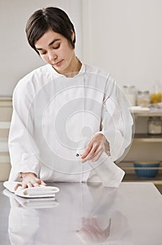 Chef Cleaning Counter