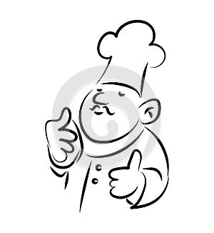 Chef Cook Backer illustration vector isolated