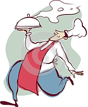 Chef Cook Cartoon Man stock illustration photo