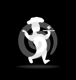 Chef cook figure vector icon