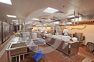 Chef cooking at commercial kitchen